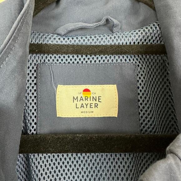 Marine Layer Men’s Zip Jacket Size M Retro Track Bomber Stranger Things 80s NWT - Picture 6 of 11